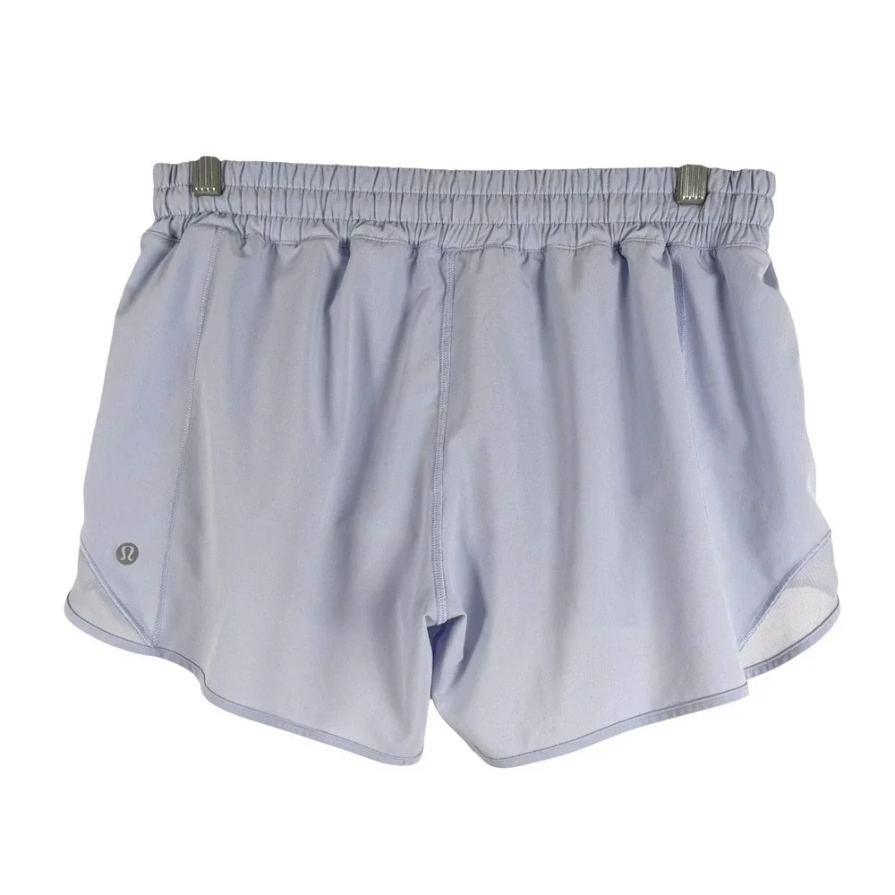 Lululemon Hotty Hot Shorts Womens Size 10 Light‎ Blue Solid Athletic SS-2233
